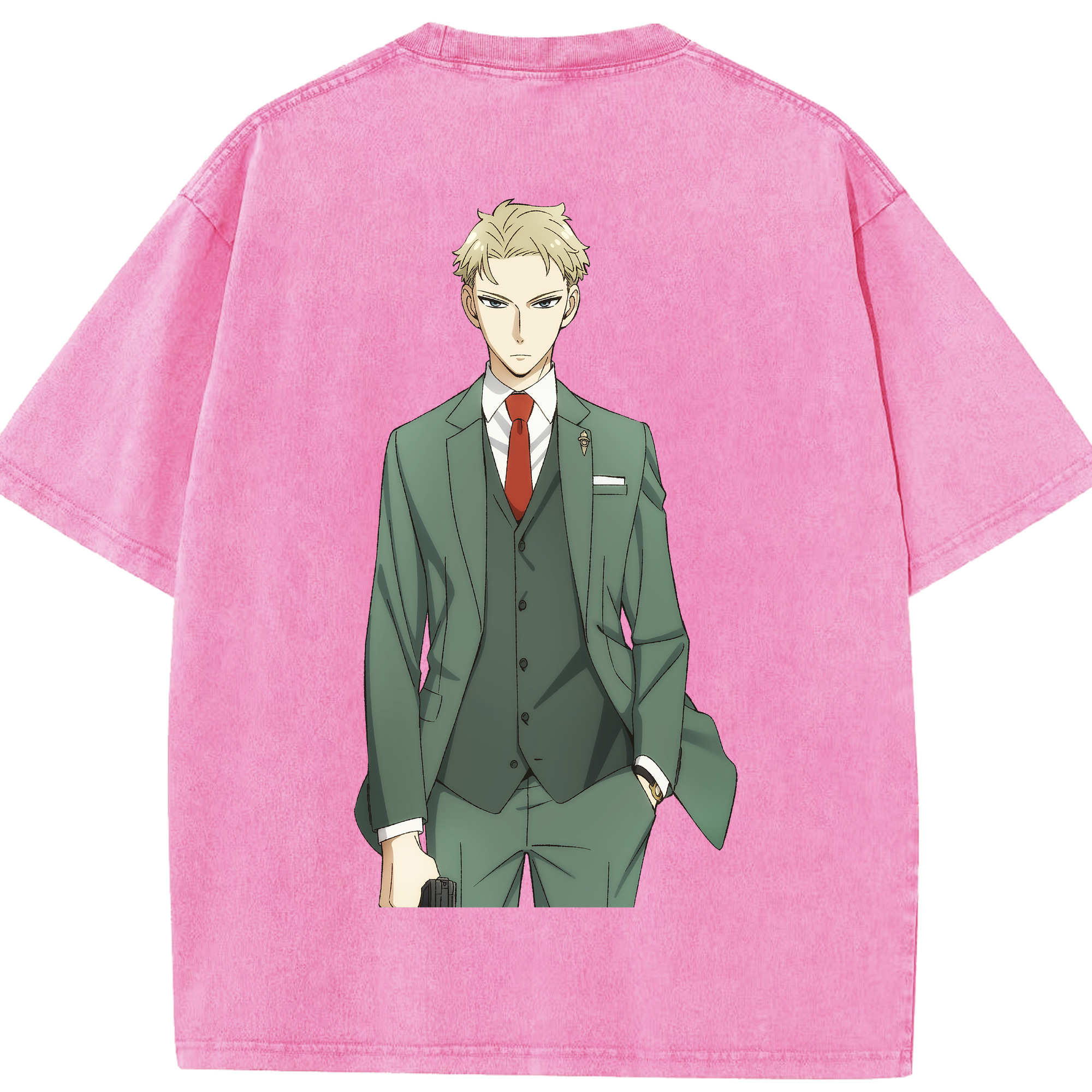 （画像用） SPY×FAMILY间谍家家酒 綿100% ヴィンテージ風 半袖Tシャツ（背面プリント）